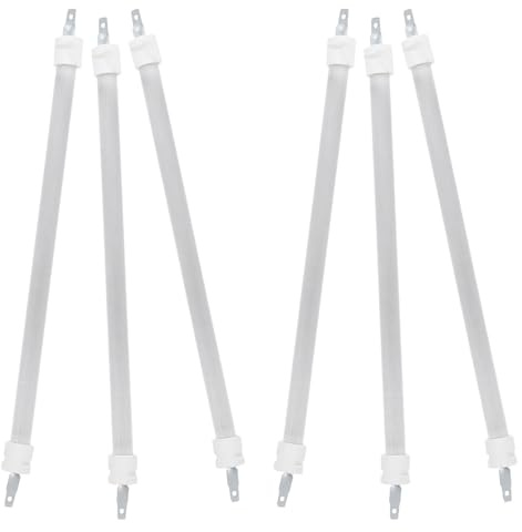 GALPADA Far Infrared Quartz Tube Heating Elements 6Pcs with Heating Wire Coil and Replacement Heater Tubes for Electric Stove Roasting Furnace Insert Pipe