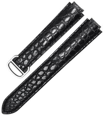 BSEIXIKRB Uhr mit Alligatorleder für Herren, kompatibel der Cartier Blue Balloon Serie WSBB0025 W69012Z4 Large, Medium und Small