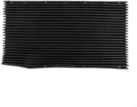 Momfin Copertura a soffietto retrattile a fisarmonica per fresatrice, protezione in gomma flessibile per organi, resistente all'olio, per guida tornio CNC, nero (400 x 600 mm)