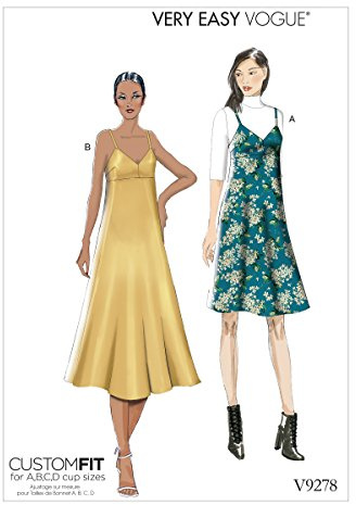 Vogue Patterns Close Fitting Misses Dress, Tissue, Multi-Colour