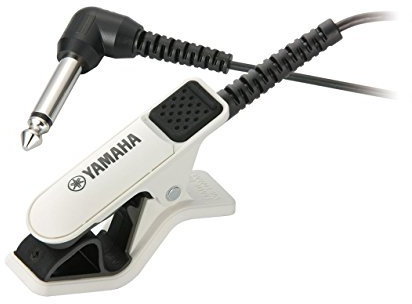 Yamaha Tuner Microphone TM-30WH Clip Type Microphone That Sends Vibrations Directly to The Tuner by attaching The Microphone to The Instrument