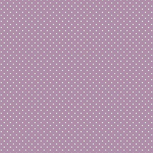 babrause® Baumwollstoff Pünktchen Flieder Webware Meterware Popeline OEKOTEX 150cm breit - Ab 0,5 Meter