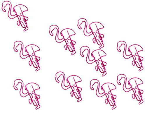 Culer 10 Stück Sweet Pink Flamingo Metall Lesezeichen Büroklammer Schule Bürobedarf
