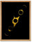 Artery8 Gold Effect Yellow Black Sun Lunar Eclipse Art Print Framed Poster Wall Decor 12x16 inch Gelb Wand Deko