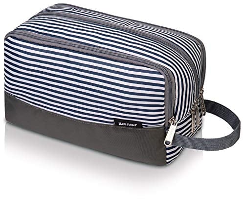 WANDF Kulturbeutel Herren Rucksack Damen Kosmetiktasche Waschtasche für Männer & Frauen in Premium Qualität (A-Streifen)