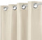 Fiora Vorhang Gardine Ösenschal Ösenvorhang Blickdicht Lichtdurchlässig Sichtschutz Fensterschal Dekoschal (140x175 cm, Creme 2er Set)