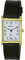 Ravel - Unisex Traditionelle rechteckige Uhr mit klarem Zifferblatt - Goldton/Schwarz