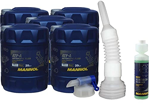 QR-Parts Set 100 Liter 85480077 DIN61 MN8204-20 CT4503 5022 MANNOL Scheibenreiniger Konzentrant 1:100 250ml 20 ATF-A PSF Auslaufhahn für Fässer Auslaufschlauch