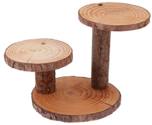 YARNOW Blumentreppe Holz Blumenständer 3 Stufig Blumenregal Draußen Drinnen Sukkulenten Topf Pflanzgefäß Blumenvase Tischvase Halter Zimmerpflanzen Kakteen Ständer Dekoration