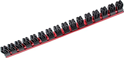 MichaelPro Magnetic Screwdriver Organizer Rail, Wrench Organizer, 16-Clips Magnetic Tool Organizer Strip, Aluminum Hand Tool Holder, Tool Chest Drawer, Tool Box Organizer and Storage