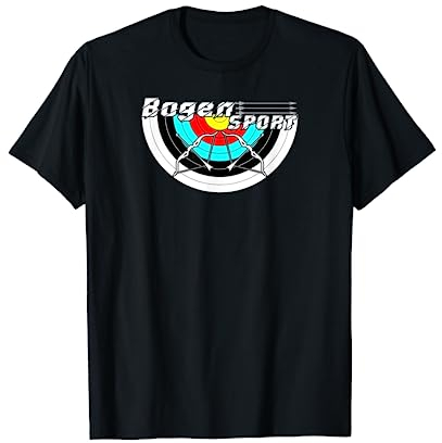Sportbogen & Pfeil auf eine Schießscheibe für Bogensport T-Shirt