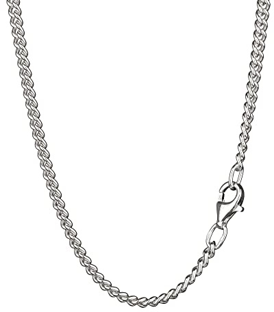 NKlaus elegante Panzerkette rund 925 Silber 2,8mm breite Halskette Silberkette