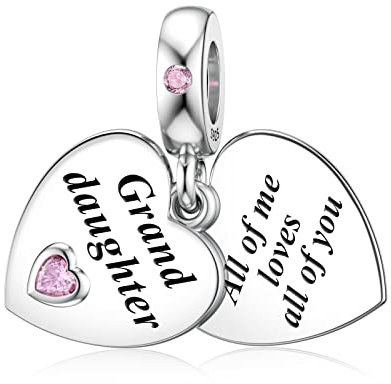 Granddaughter Charm for Pandora Charms Sterling Silver Heart Charm