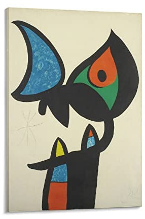 Joan Miro Espriu Miro Teller Surrealismus Kunstwerke Poster Dekorative Leinwand Wandkunst Wohnzimmer Schlafzimmer Gemälde 30 x 45 cm