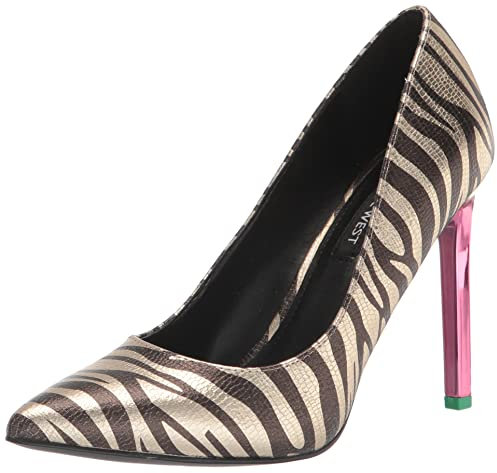 Nine West Damen Tatiana Pump, Platino Zebra 715, Größe 35,5, Platino Zebra 715, 36 EU