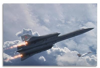 JONZA Militärflugzeug-Poster SR-71 Amsel Aufklärungsflugzeug, dekoratives Gemälde, Leinwand, Wand und Kunstbild, Familienschlafzimmer, 40 x 60 cm
