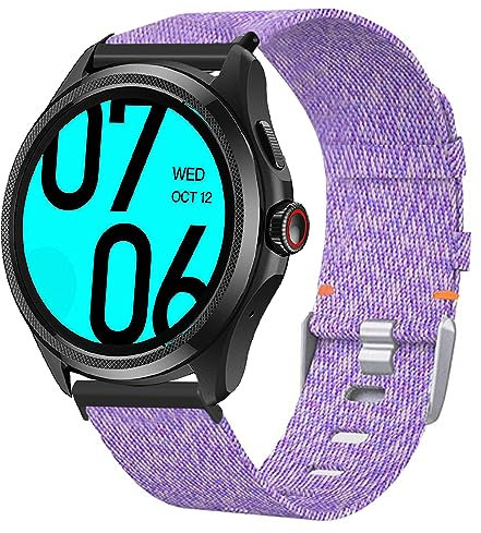 Blueshaweu Bracelet compatible avec la montre intelligente Ticwatch Pro 5, bracelet de rechange en nylon pour montre intelligente Ticwatch Pro 5