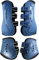 Wandrola Horse Boots Open Front Jumping Tendon Sport Boots Hind Streichkappen Sicherer Beinschutz Klassisch Atmungsaktiv Pferdebedarf 4er Set (M, Blau)