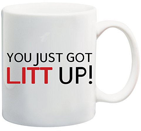 Fashnkart Lustige Kaffeetasse aus Keramik, Teetasse, kreativ, Sie haben gerade LITT UP! Weiße Tee- und Kaffeetasse aus Keramik, ca. 300 ml