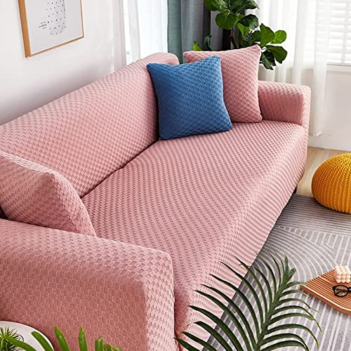 DACUDA Stretch-Sofabezug für L-förmiges Sofa, Schnittsofa für Sofa, Sessel, Zweisitzer-Sofa, Schonbezug (rosa Sofa (75))