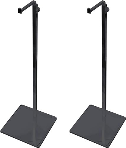 Young Wolf 2x metallo regolabile altezza borsa porta portafoglio portafoglio parrucca sacchetto gioielli borsa campione titolare (nero)