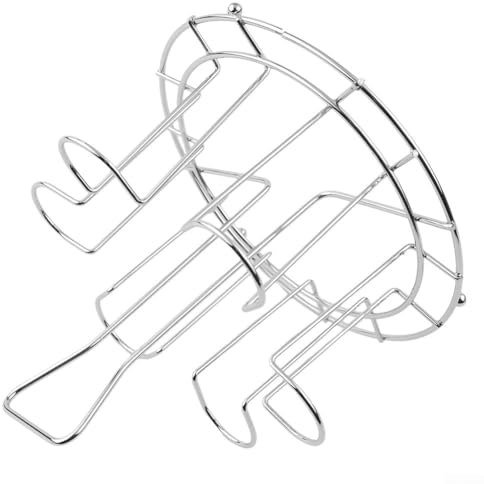 MeevrgR Portabicchieri moderno in argento, salvaspazio, per 6 tazze da caffè e tè