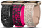 Lot de 3 bracelets gravés léopard compatibles avec Apple Watch – 42 mm, 44 mm, 45 mm, 46 mm, 49 mm – Bracelet de sport en silicone souple gaufré motif guépard pour iWatch Series 10 9 8 7 6 5 4 3 2 1