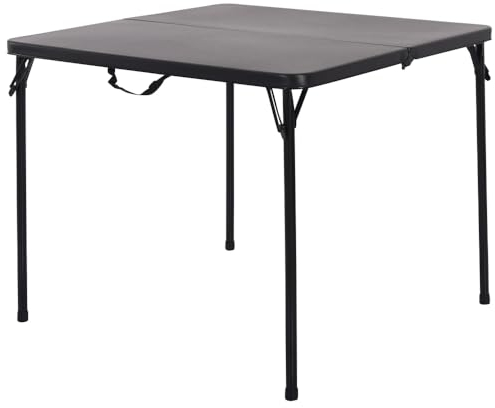 Raburg Klapptisch 4 Personen, Camping, Garten & Outdoor, klappbar, Schwarz/Schwarz, Jonas, Camping-Klapptisch, einteilig, 86 cm x 86 cm, Belastbarkeit 20 kg, leicht & flexibel, Stabiler Metallrahmen