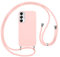 Vauki Coque avec Cordon pour Samsung Galaxy A05s, Rose Silicone Coque Collier Réglable Téléphone Étui Lanyard Case Souple TPU Antichoc Bumper Tour de Cou Chaîne Housse de Protection pour Samsung A05s