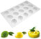 15 Löcher Zitrone Desserts Form, Zitrone Silikon Kuchen Form, 3d Zitronenform Diy Backformen Zitrone Form Frucht Silikon Form für Hausgemachte Kuchen, Dessert, Schokolade, Pudding, Kekse, Seife