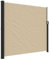 vidaXL Seitenmarkise, Sichtschutz Ausziehbar, Windschutz Sonnenschutz für Garten Balkon Terrasse, Seitenrollo Seitenwandmarkise, Beige 180x500cm
