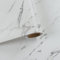 VaryFloral Ash Grey Marble Effect Wallpaper 30cmx300cm Matte Contact Paper Silver Vein Marble Vinyl Wrap Thicken Texture Worktop Vinyl Covering Self Adhesive Sticky Back Plastic for Kitchen Cabinet