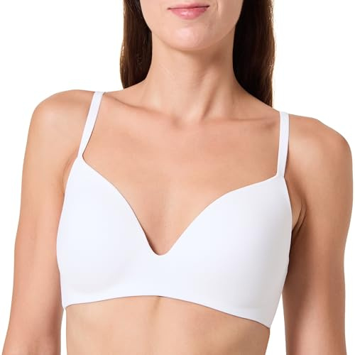 Calvin Klein Damen T-Shirt BH Wire Free Verstellbare Träger, Weiß (White), 75C