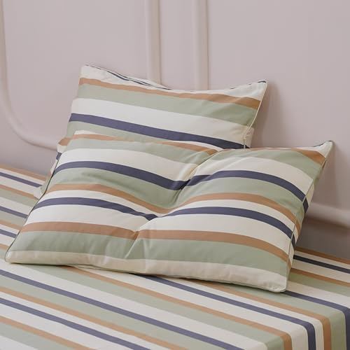 Sheet Story Bamboo Pillow Cases 2 Pack - 50x75cm Size - 400 Thread Count - Hypoallergenic, Soft and Cooling Pillowcases 2 pack - Stripes