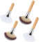 Thinp 4 Pcs Facial Fan Brush,Facial Brushes Esthetician Fan Brushes Esthetician Fluffy Fan Brushes Face Soft Bristle Highlighting Blush with Long and Short Handle for Women Girls Loose Powder Blush