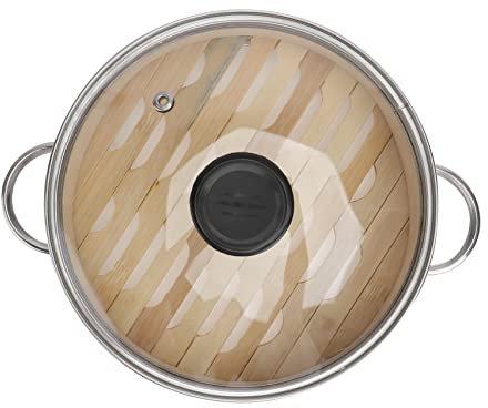 FUNOMOCYA Vaporiera Da Cucina in Acciaio Inox Coperchio Set Per Cuocere A Vapore Verdure Carne Pesce E Altri Cibi Accessori Essenziali Cucina