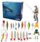 Angel Adventskalender 2024 Männer, Adventskalender Zum, Adventskalender Mit Angelzubehör Mit 24 Fischen, 24 Köder Set Adventskalender, Für Erwachsene Teenager Jungens