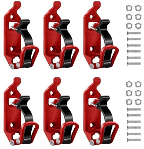 BONJUME Support De Pelle De Voiture, 6PCS Support De Pelle pour Galerie De Toit étagère Murale De Rangement Pelle De Toit Support en Métal Réglable De Galerie De Toit pour Camions Outil De Bateau