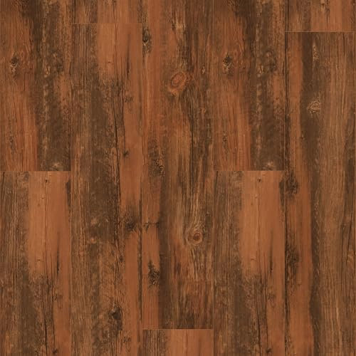 FLOREXP Vinyl-Bodenbelag – Linoleum-Bodenbelag mit Holz-Effekt,abziehen und aufkleben,Bodenfliesen,selbstklebend,2.0mm 1 Stück,wasserdicht, für Küche, Wohnzimmer- (Honduras Palisanderholz)