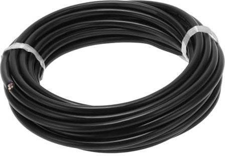 VekAuto 1 Pièce Fil De Masses 9M Fil Alimentation Universel pour Autoradio De Voiture, Automobile, Haut-Parleurs De Voiture Entièrement Isolé & Gaine Douce en TC Noir 14Awg 4 Conducteurs