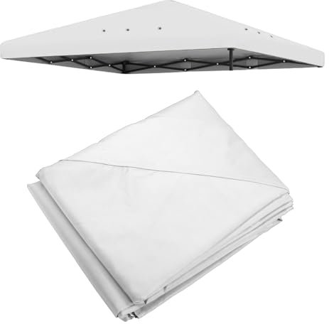 lyrlody Pavillon 3x3 m, Ersatzdach für Gartenpavillon Wasserdicht Faltpavillon Wasserfest Stabil, für Überdachungsrahmen Outdoor Garten Party, 4 Ecken (Beige)