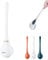 Tencipeda Modern Flexible Silicone Toilet for Home, Wall Mounted Silicone Toilet Brush-Ergonomic Toilet Brush and Holder Set (White)