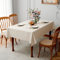 GFCC Tovaglia 140x240 cm Beige - Rettangolare Tovaglia per 10 Posti Poliestere Lavabile Antimacchia Tovaglie per Soggiorno, Cucina, Sala da Pranzo, Giardino Esterno Compleanno, Natalizie, Feste