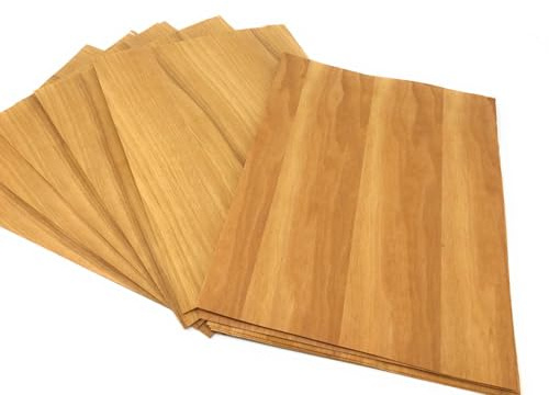 Echtholz Furnier Set – 4–5 Furnier Holzfurniere, Ideal für Modellbau, Ausbesserungsarbeiten, Intarsien, DIY, Restauration, Intarsien, Schmuck & Bastelprojekte (Anegre)