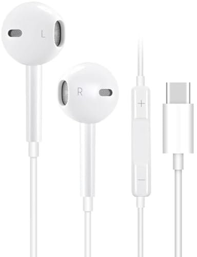 Gadgets Mafia For iPhone 16e 16 16 Plus 16 Pro 16 Pro Max / 15 15 Pro 15 Plus 15 Pro Max Earphones, USB C Headphones, In Ear Type C Earphones With Mic & Volume Control, Hi-Fi Stereo Wired Earbuds
