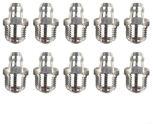 Set di 10 raccordi idraulici in acciaio inox, filettatura M10 x 1 mm, per manutenzione macchinari