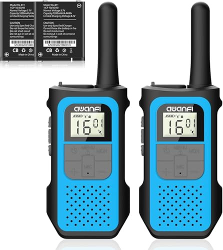 Walkie Talkies 2 Pack for Adults Kids Long Range Rechargeable 2-Way Radio | PMR446 16 Channels, 1200mAh Battery, USB-C Cable, VOX Hands Free for Outdoor Cycling Camping Hiking Activities