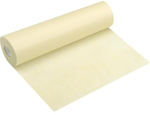 Vlies Tischläufer Cremebeige 30 cm x 30 M, Tischdeko Rolle | 30 G/M² Vliesstoff, Zuschneidbar, Für Hochzeit, Geburtstag, Kommunion, Geschenkverpackung & Diy Deko
