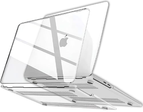 GVTECH Custodia Per MacBook Air 13 pollici 2010-2017 (A1369 A1466), guscio rigido in plastica, copertura della tastiera, protezione dello schermo, Cristallo Trasparente
