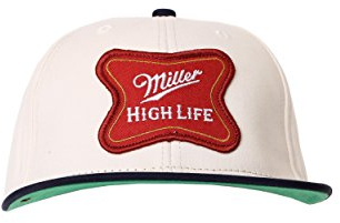 H3 Sportgear, LLC Miller High Life Logo Cotton Twill Snapback Hat Standard